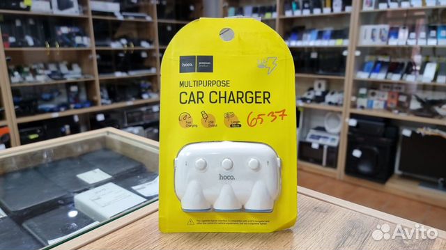 Разветвитель hoco C1 3 прикуривателя + 2USB 3,1A