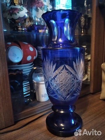 Ваза цветной хрусталь