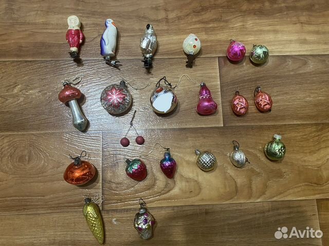 Елочные игрушки СССР стекло, картонаж, папье маше