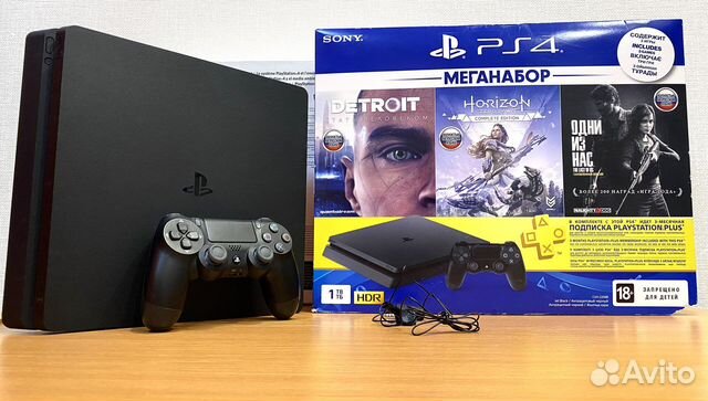 Sony PS4 Slim1tb Как новая/Гарантия/400игр