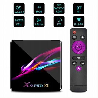 Smart TV приставка X88 PRO 4G 16Gb