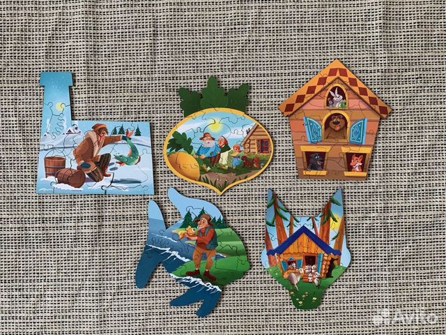 Пазл развивающий мозаика деревянная Русские сказки