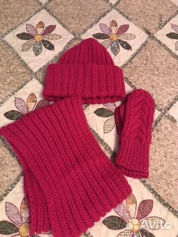 Шапка, варежки, снуд