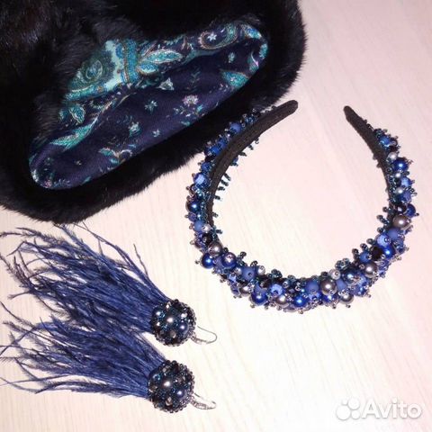 Ободок и серьги