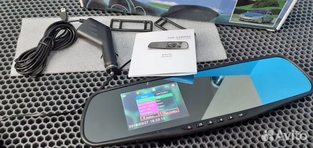 Зеркало видео регистратор Full HD Меню на русском