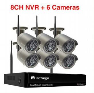 POE Комплект видеонаблюдения Techage Гарантия