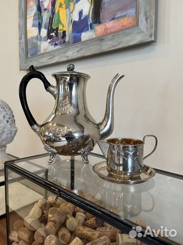 Антикварный кофейник Basse&Fischer 1.5 л, молочник