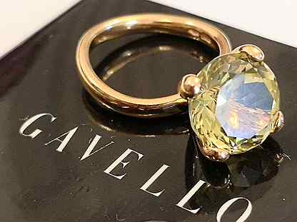 Gavello оригинальное золотое кольцо с цитрином