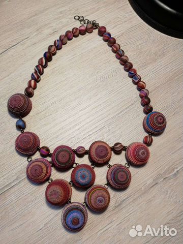 Колье (бусы) и серьги ручной работы