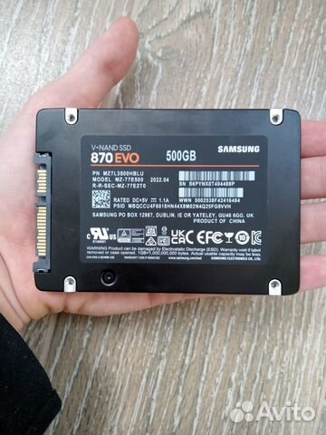 Ssd samsung 870 evo 500gb