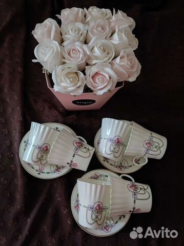 Кофейная пара лфз костяной фарфор Винтаж