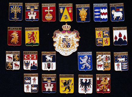 Гербы королевства Швеции 23 шт