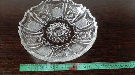 Хрустальные стаканы, стопки, ваза, пепельница, ла