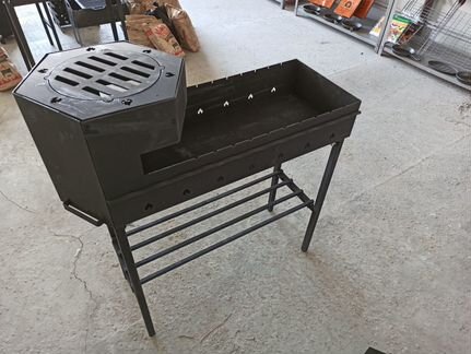 Мангал с печью под казан
