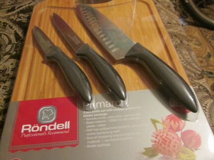 Набор ножей Rondell RD-462 (доска + 3 ножа)