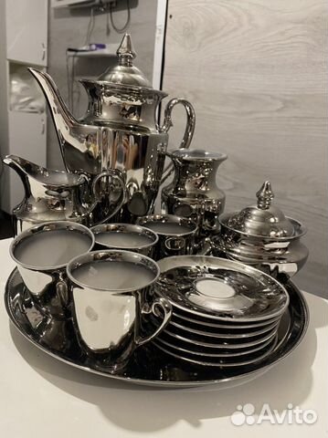 Кофейный сервиз хромовый