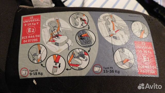 Детское автокресло от 1 до 7 лет