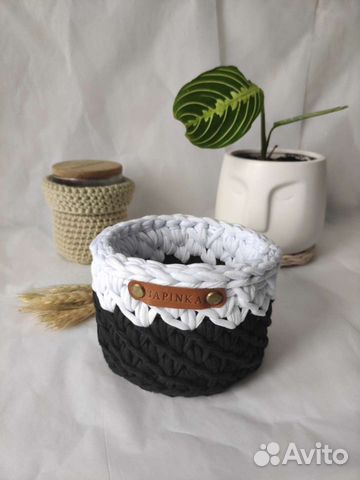 Вязаная органайзер корзина для хранения