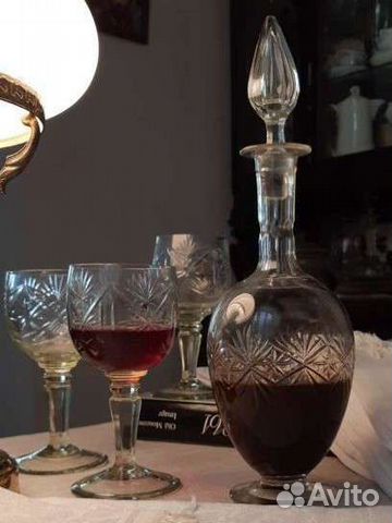 Антикварный графин+фужеры