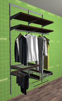 Гардеробная aristo декор черный шпон