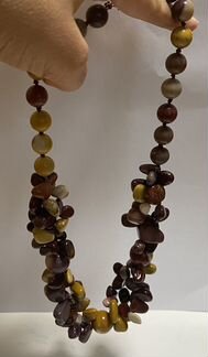 Колье (бусы) и браслет из австралийской яшмы