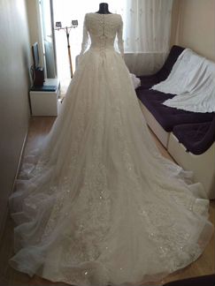 Свадебное платье с рукавами закрытое