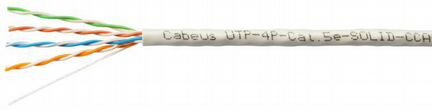 Кабель UTP 5e Cabeus UTP-4P-Cat.5e-solid-CCA
