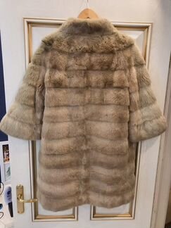 Шуба норковая бежевая