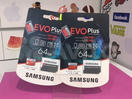 Samsung Evo Plus MicroSD 64GB (Новые, оригинал)