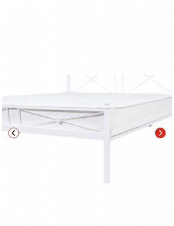 Кровать кованная белая