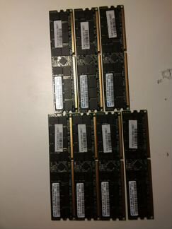 7 штук 2GB DDR PC3200 CL3 ECC, комплектом