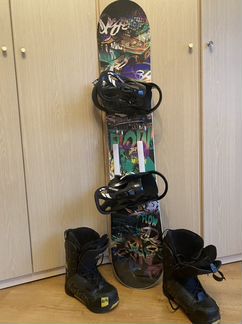 Сноуборд, Крепление для сноуборда, ботинки