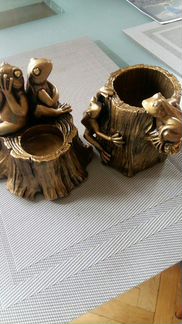 Карандашница и подсвечник. Россия.гипс