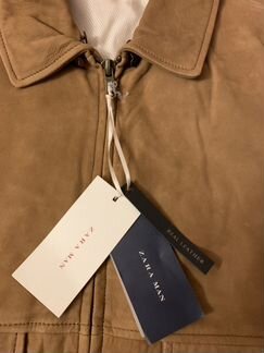 Куртка кожаная мужская новая пилот Zara Man