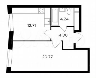 1-к квартира, 41.8 м², 28/30 эт.