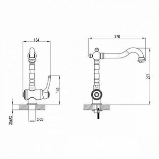 Смеситель для кухни Iddis Oldie желтое золото