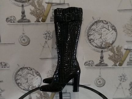 Сапоги лаковые, кожа, 39 размер