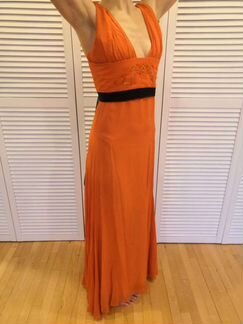 Шёлковое вечернее платье, ручная работа 44