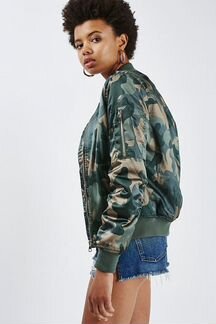 Бомбер женский Top Shop, цвет камуфляж, XS