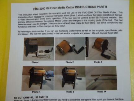 FMC-2000 OIL filter MED cutter