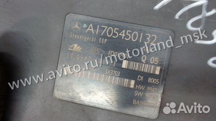 Блок абс, насос (ABS, ESP, ASR) Mercedes SLK R170