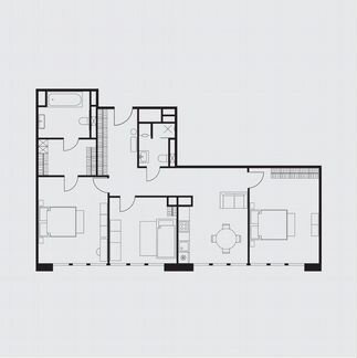3-к апартаменты, 91.3 м², 6/12 эт.