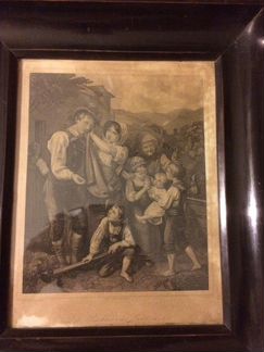 Старинная картина - литография