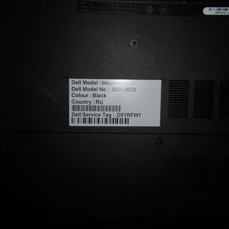 Dell Inspiron 3521 в отличном состоянии+ б/п