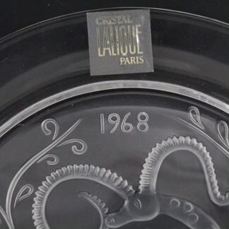 1968 г. Лалик хрустальная тарелка газель