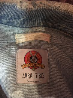 Куртка джинсовая для девочки zara в идеальном сост