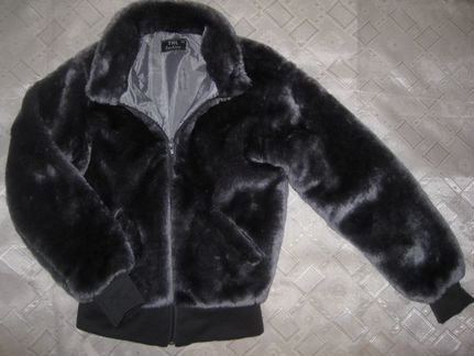 Меховая куртка-бомбер, р.46