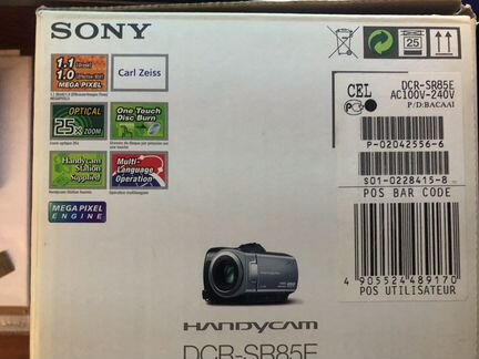 Видеокамера sony dcr-sr85e (pal)