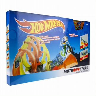 Автотрек Hot Wheels Мотофристайл (2 инерционных мо