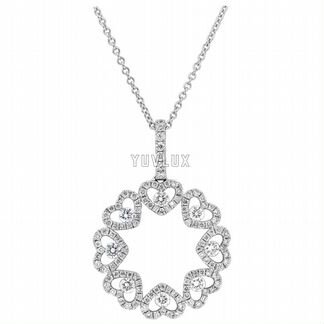 Золотая подвеска с бриллиантами 0.73 ct